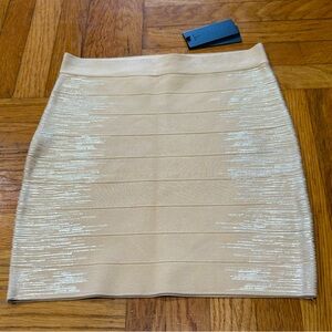 Guess Metallic Detail Bandage Mini Skirt